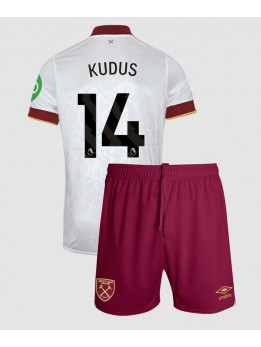West Ham United Mohammed Kudus #14 Replika Tredje Kläder Barn 2024-25 Kortärmad (+ byxor)